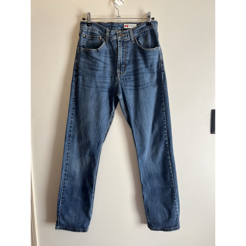Wrangler Men's Blue Jeans Denim Straight Fit 30x30 Medium Wash Cowboy Ranchers - Picture 2 of 16
